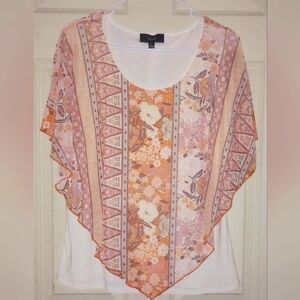 Three Printed Poncho Tops